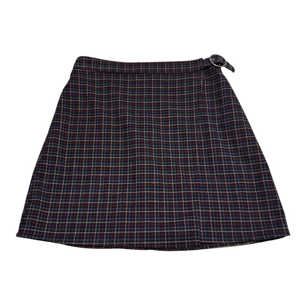 Hollister Navy Plaid Mini Skirt